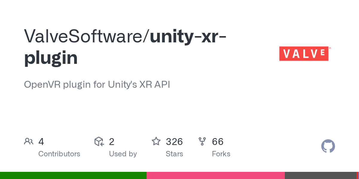 GitHub ValveSoftware/unityxrplugin OpenVR plugin for Unity's XR API