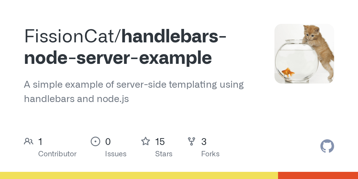 GitHub FissionCat/handlebarsnodeserverexample A simple example of