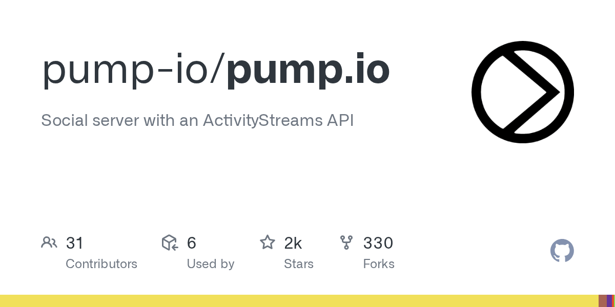 GitHub pumpio/pump.io Social server with an ActivityStreams API