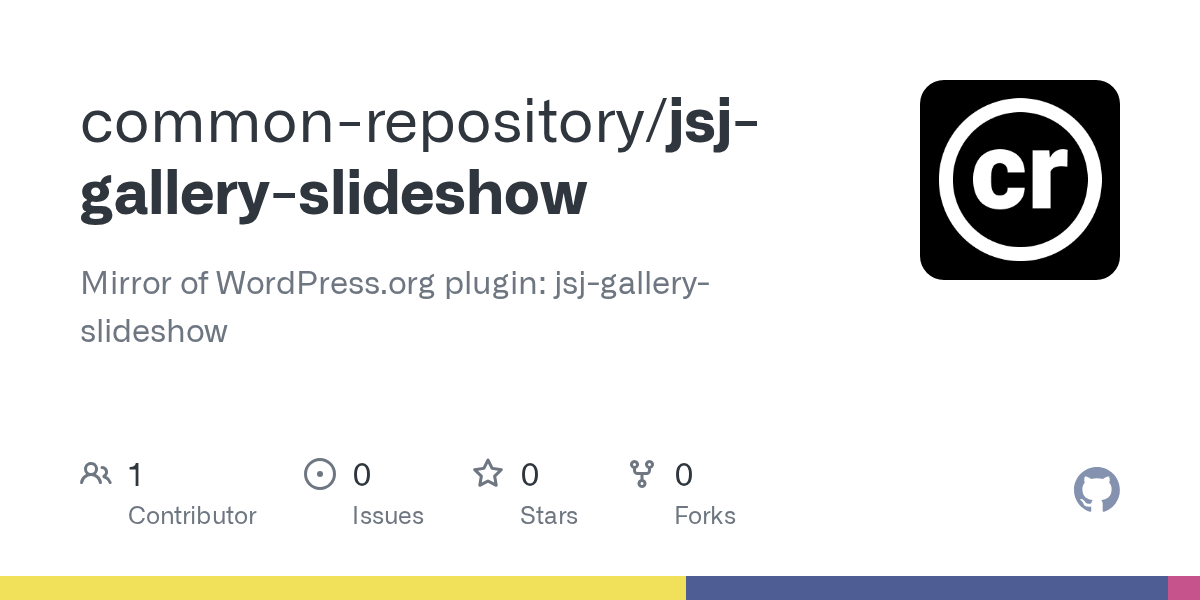 GitHub commonrepository/jsjgalleryslideshow Mirror of WordPress