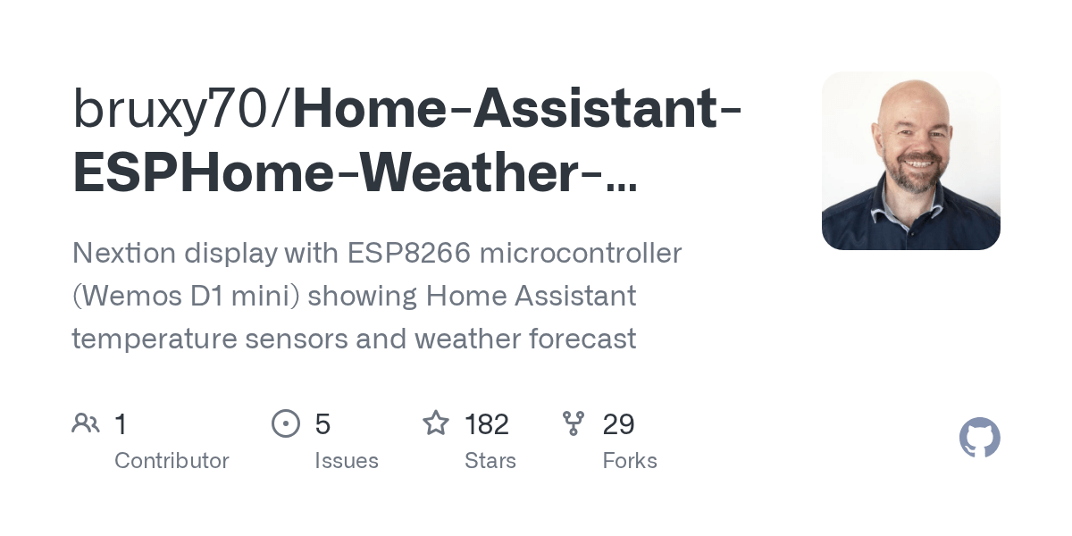 GitHub bruxy70/HomeAssistantESPHomeWeatherStation Nextion display with ESP8266