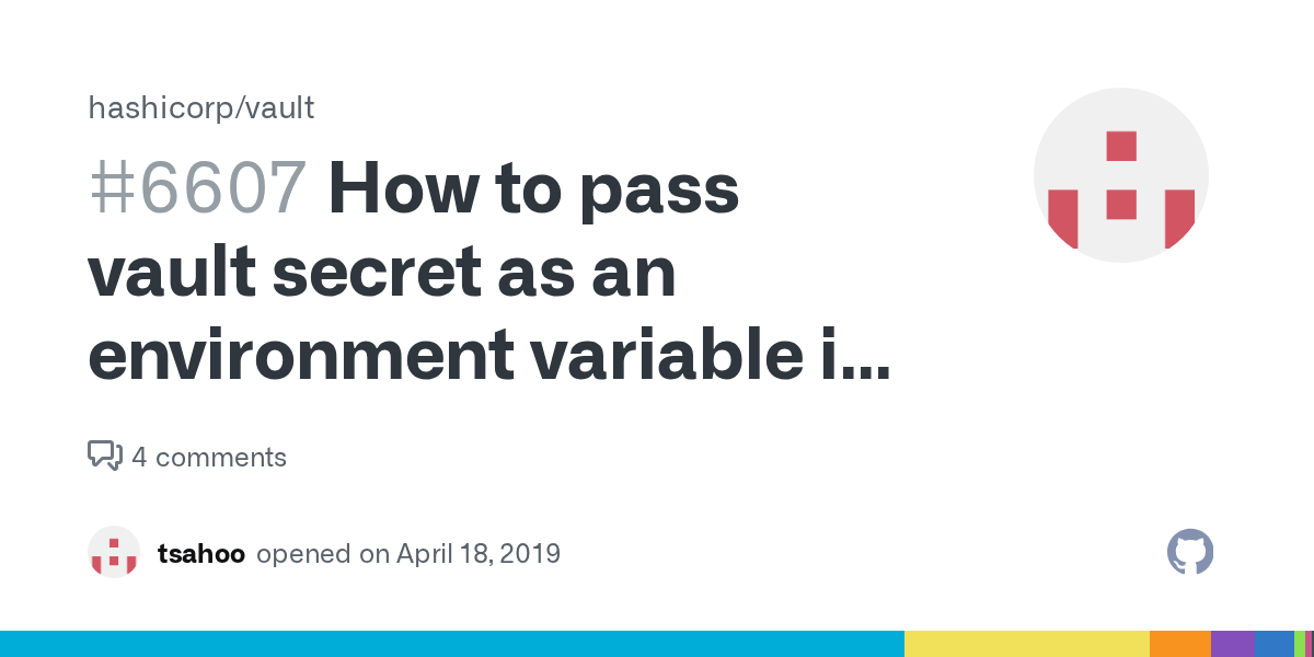 How to pass vault secret as an environment variable in