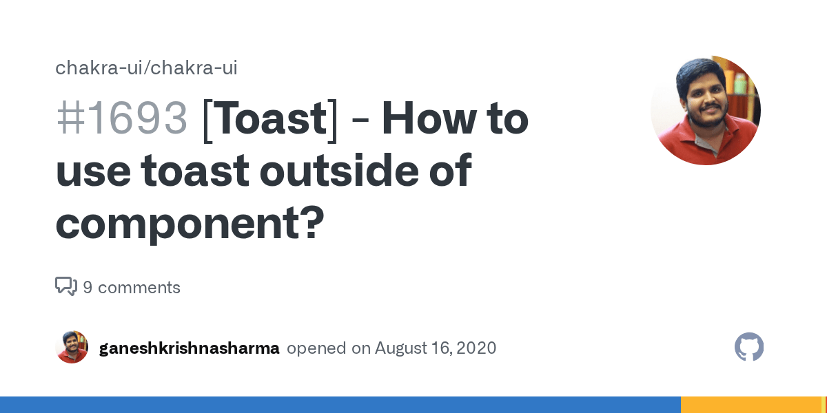 [Toast] How to use toast outside of component? · Issue 1693 · chakra