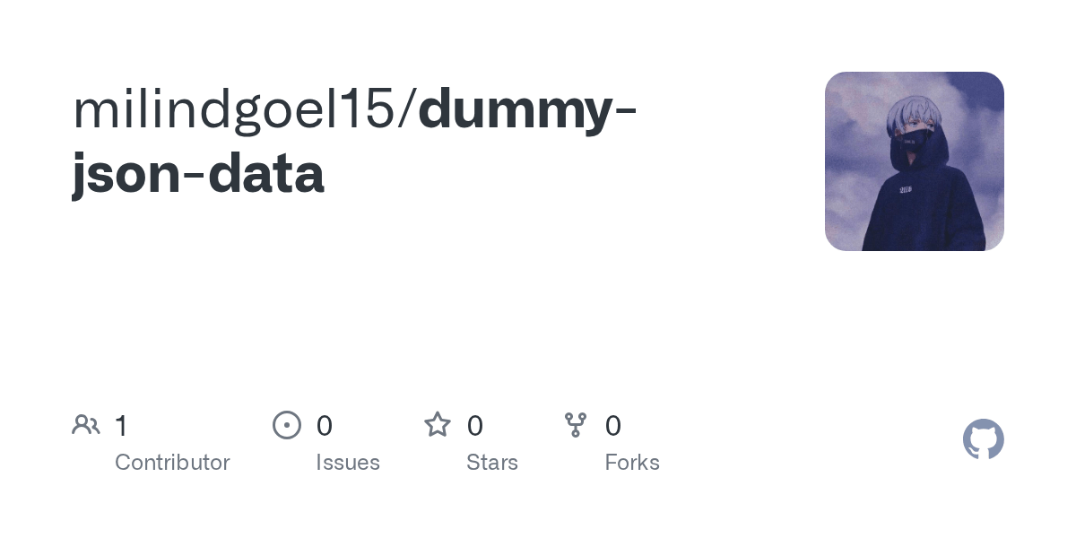 GitHub milindgoel15/dummyjsondata