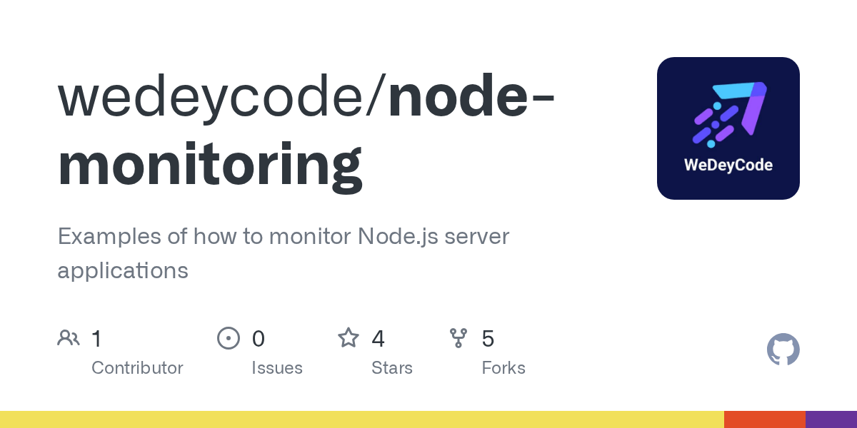 GitHub wedeycode/nodemonitoring Examples of how to monitor Node.js