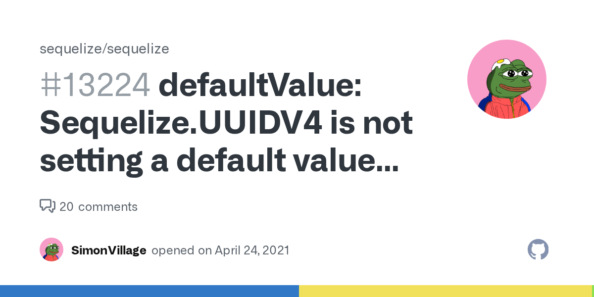 defaultValue Sequelize.UUIDV4 is not setting a default value on column