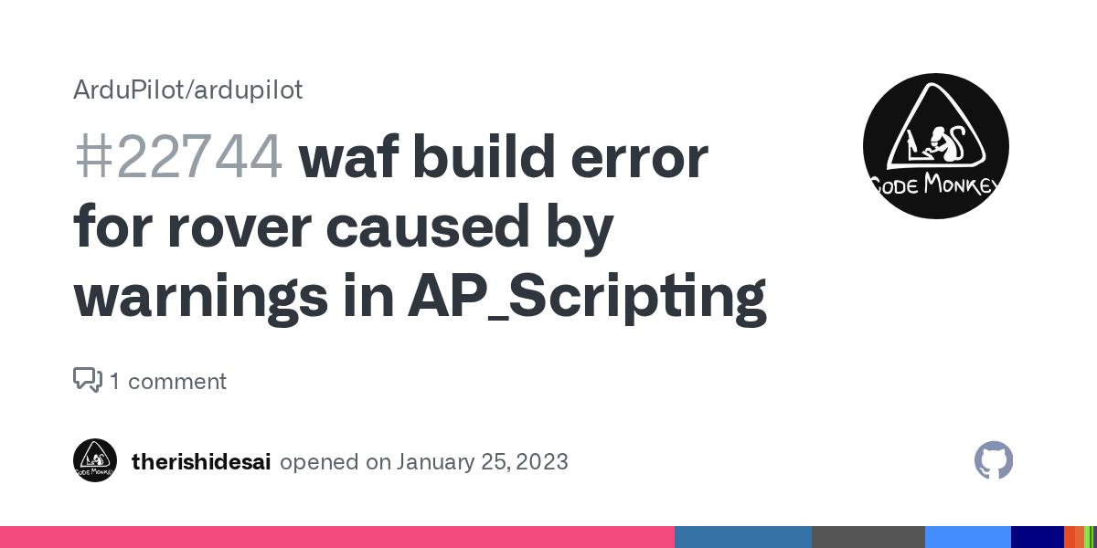 waf build error for rover caused by warnings in AP_Scripting · Issue
