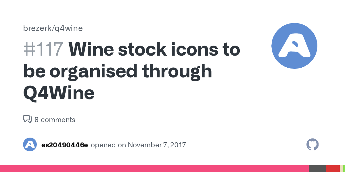 Wine stock icons to be organised through Q4Wine · Issue 117 · brezerk