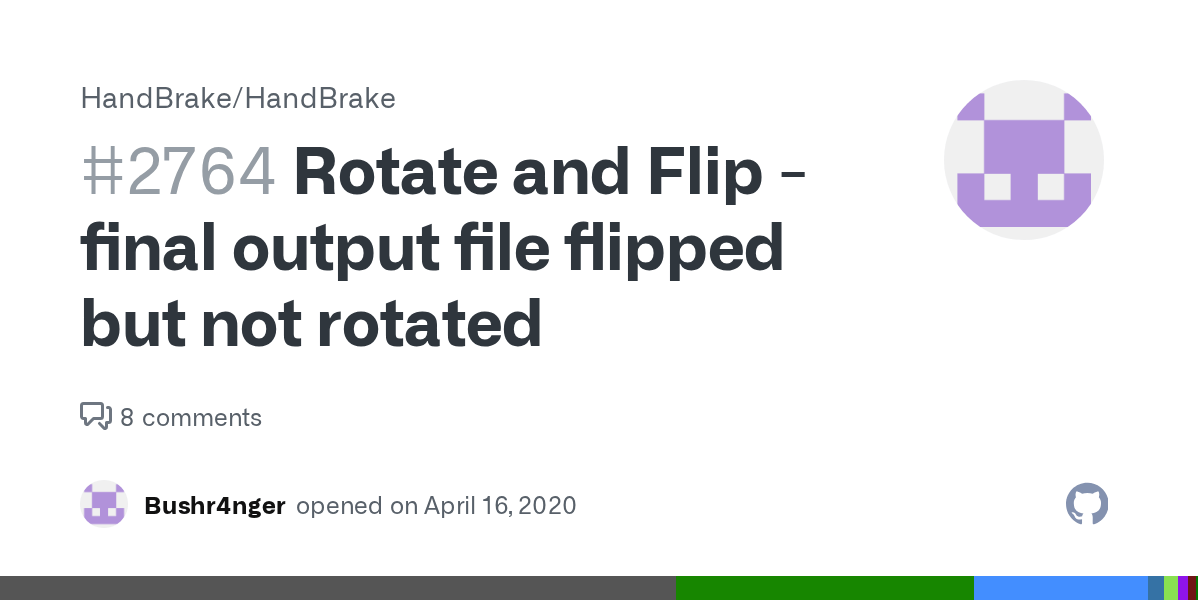 Rotate and Flip final output file flipped but not rotated · Issue
