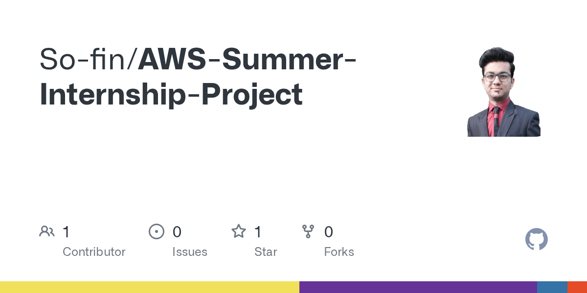GitHub Sofin/AWSSummerInternshipProject