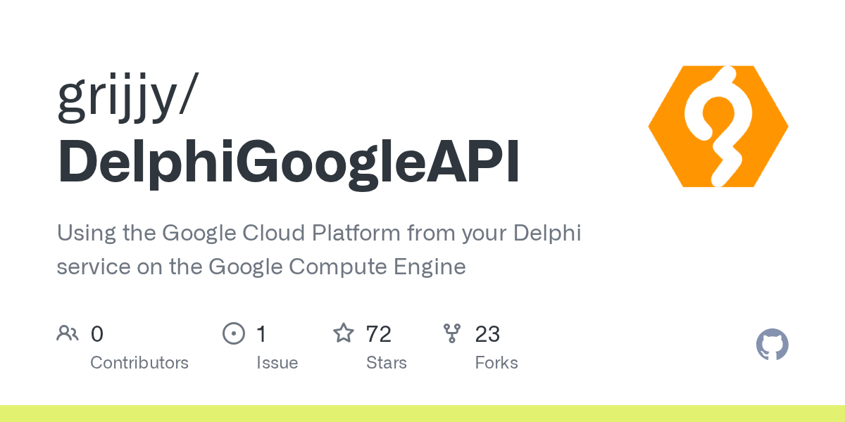 GitHub grijjy/DelphiGoogleAPI Using the Google Cloud Platform from