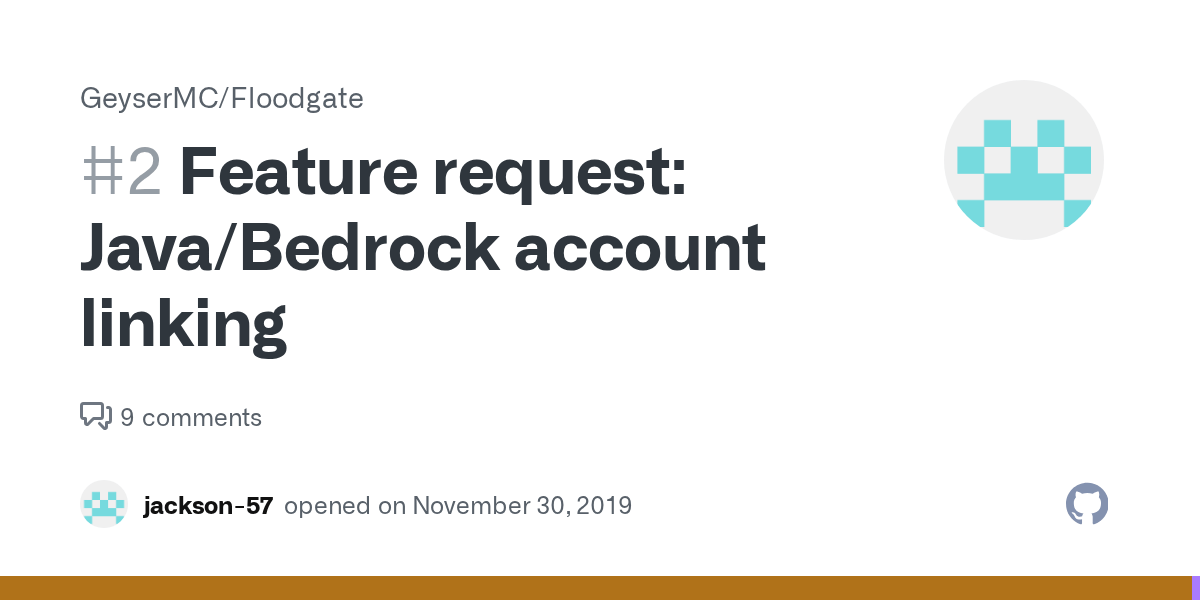 Feature request Java/Bedrock account linking · Issue 2 · GeyserMC
