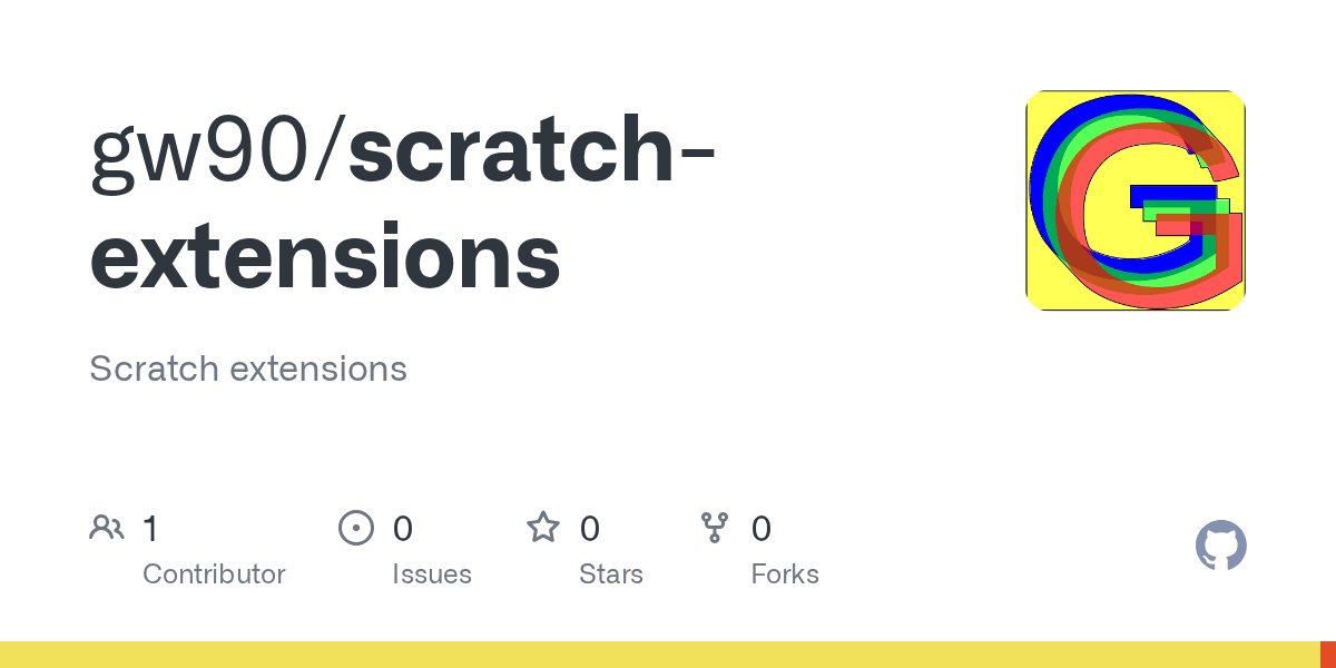 GitHub gw90/scratchextensions Scratch extensions