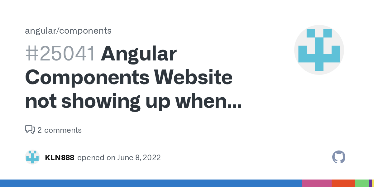 Angular Components site not showing up when the version is set to 13
