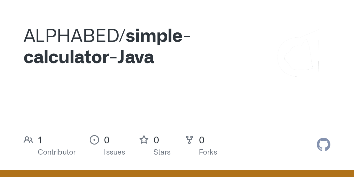 GitHub ALPHABED/simplecalculatorJava