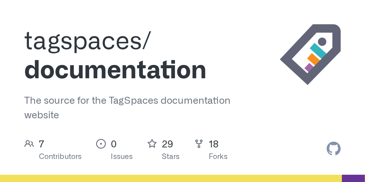GitHub tagspaces/documentation The source for the TagSpaces