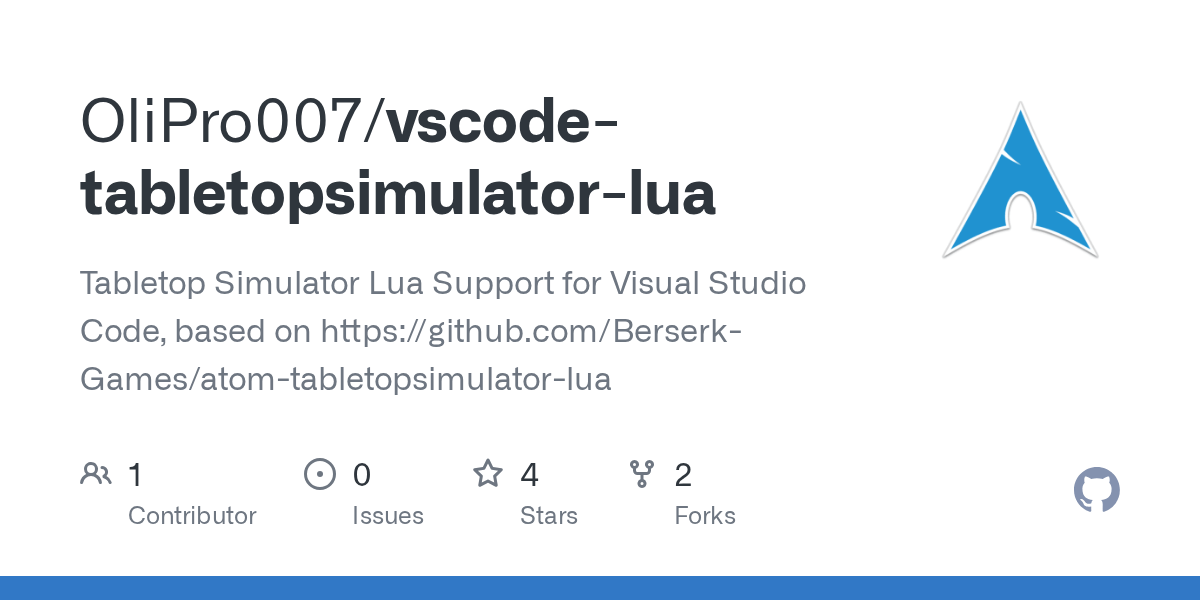 GitHub OliPro007/vscodetabletopsimulatorlua Tabletop Simulator Lua
