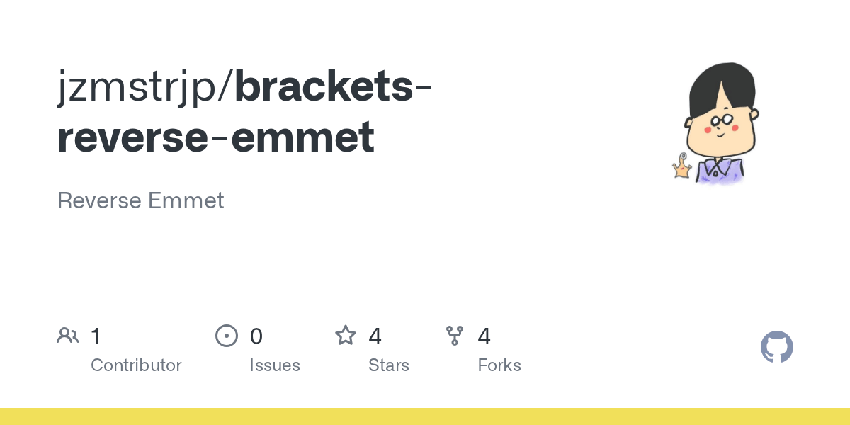 GitHub jzmstrjp/bracketsreverseemmet Reverse Emmet