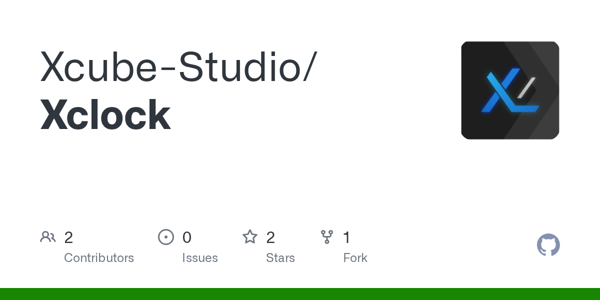 GitHub XcubeStudio/Xclock