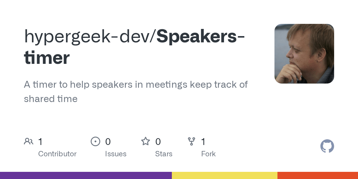 GitHub hypergeekdev/Speakerstimer A timer to help speakers in