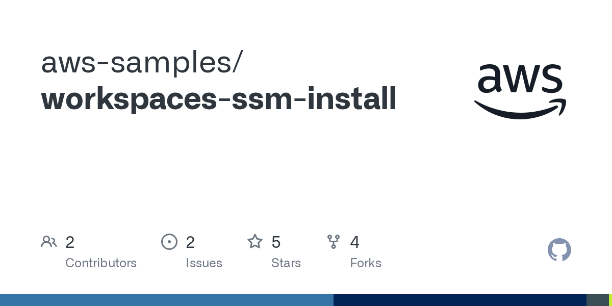 GitHub awssamples/workspacesssminstall