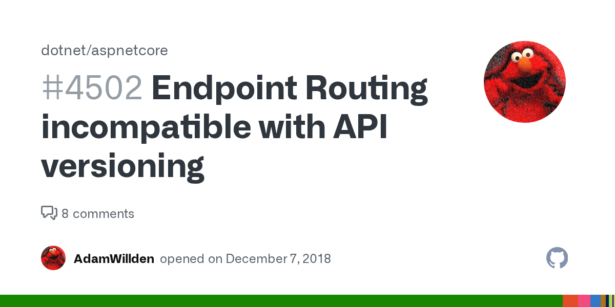 Endpoint Routing with API versioning · Issue 4502
