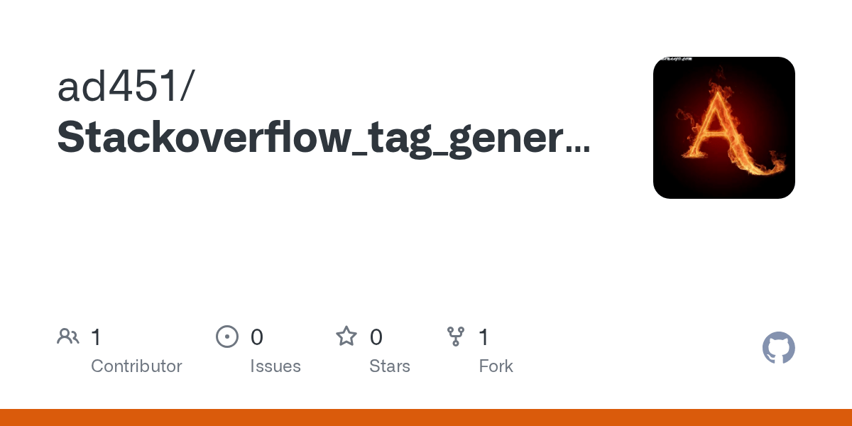 GitHub ad451/Stackoverflow_tag_generator