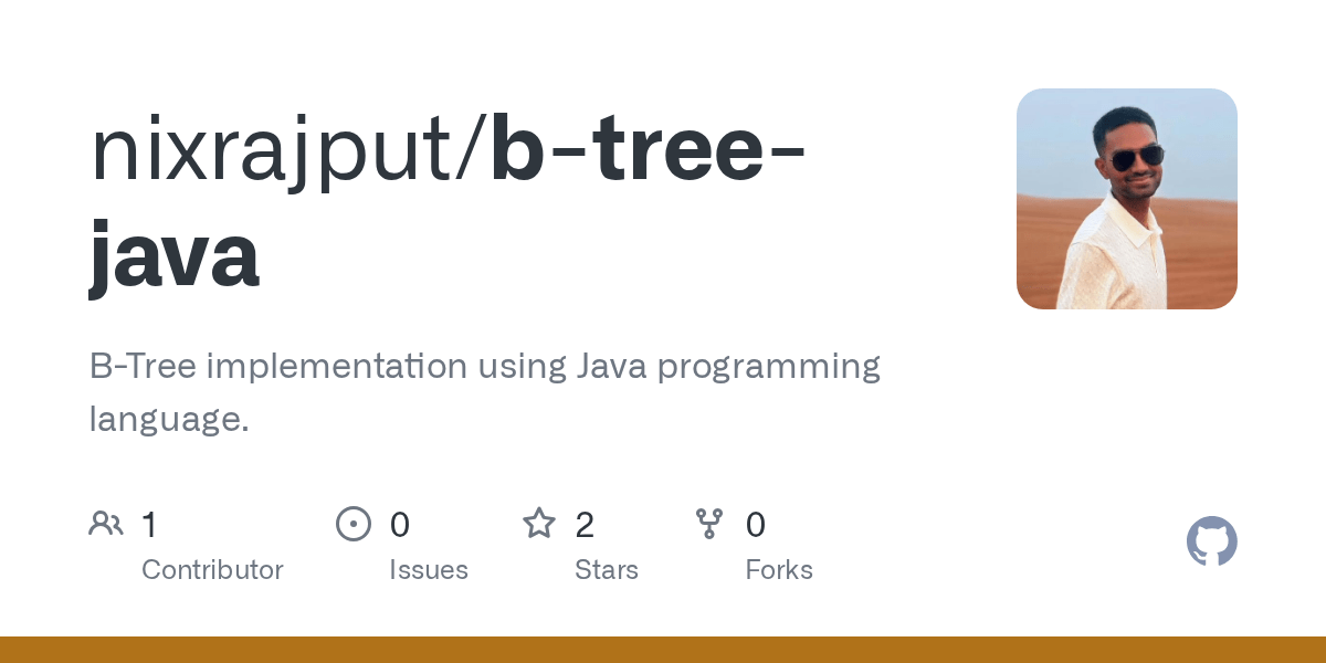 GitHub nixrajput/btreejava BTree implementation using Java programming language.
