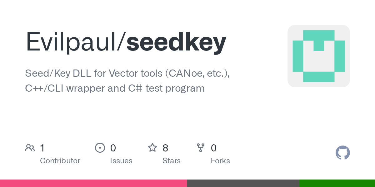 GitHub Evilpaul/seedkey Seed/Key DLL for Vector tools (CANoe, etc.), C++/CLI wrapper and C