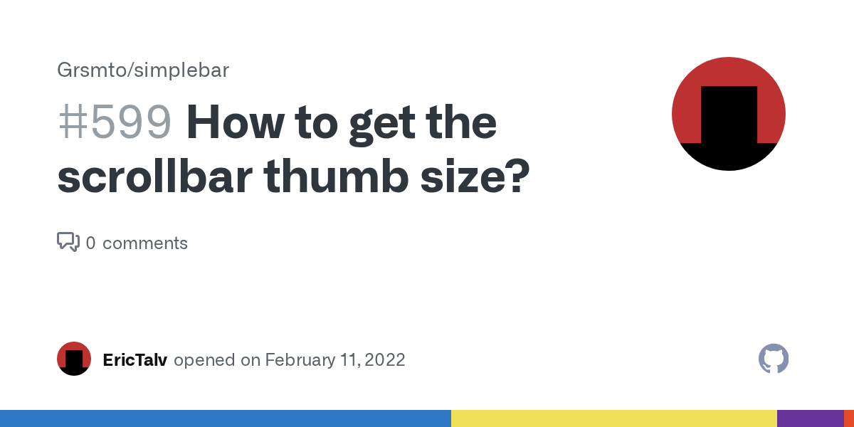 How to get the scrollbar thumb size? · Issue 599 · Grsmto/simplebar