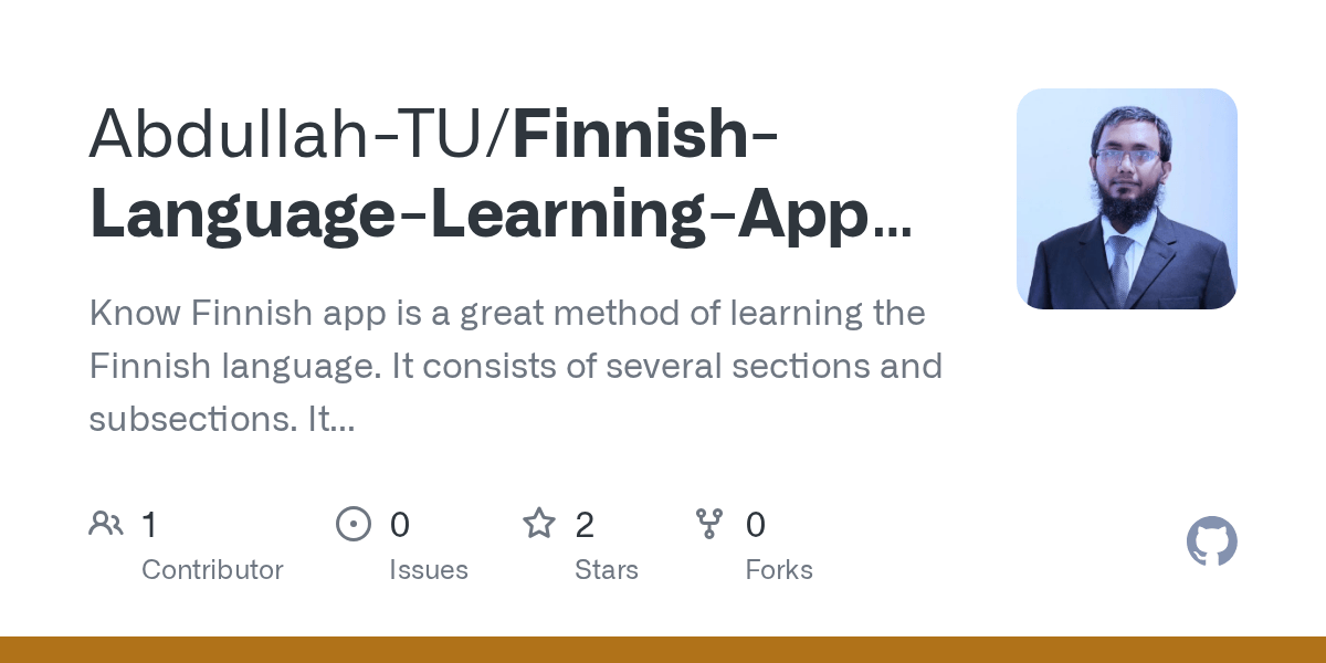 GitHub AbdullahTU/FinnishLanguageLearningAppAndroid Know