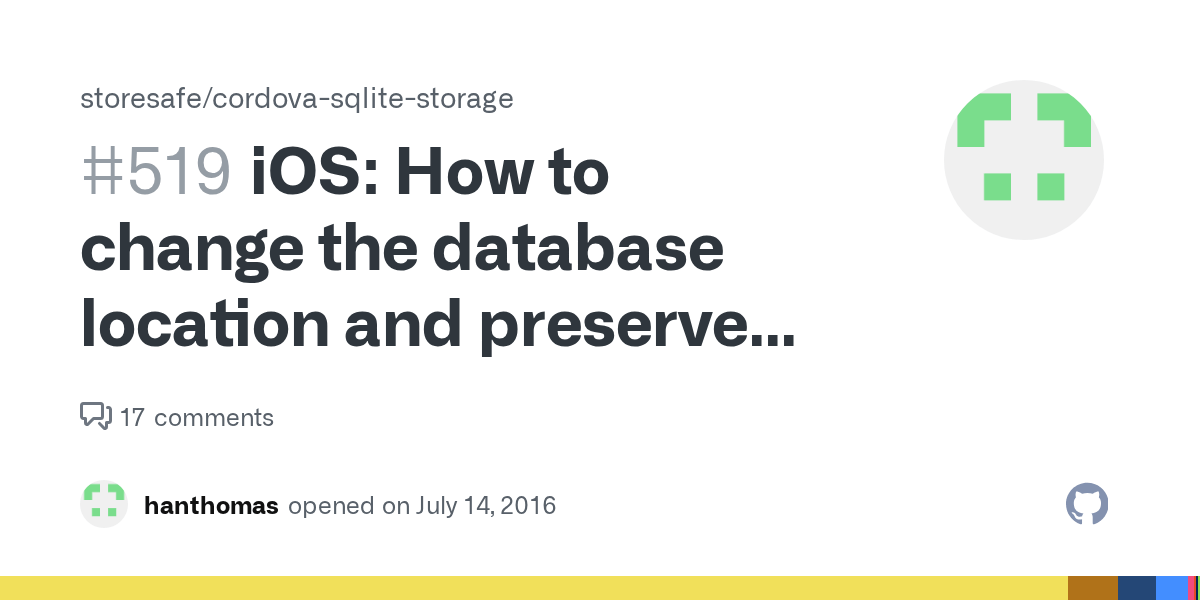 iOS How to change the database location and preserve existing data