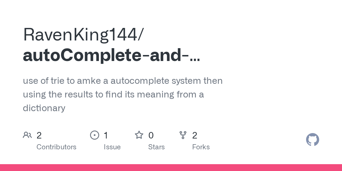 GitHub use of trie to amke