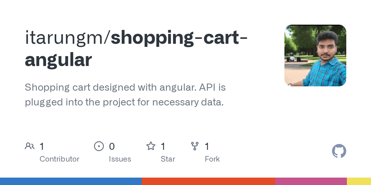 GitHub Shopping cart designed with