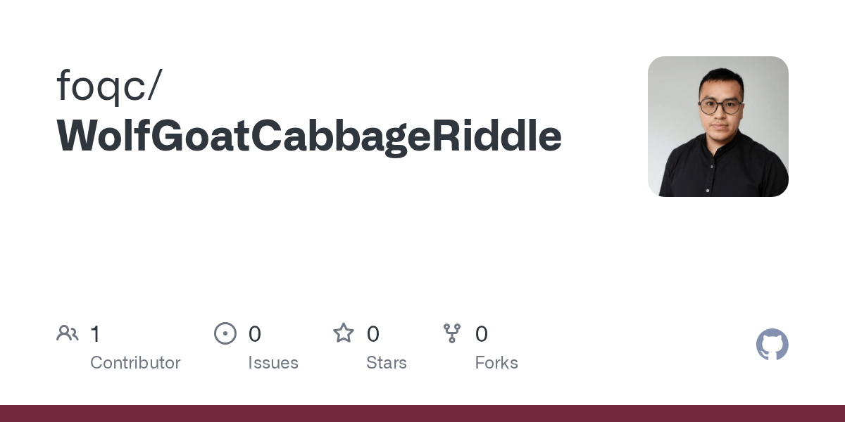 GitHub foqc/WolfGoatCabbageRiddle