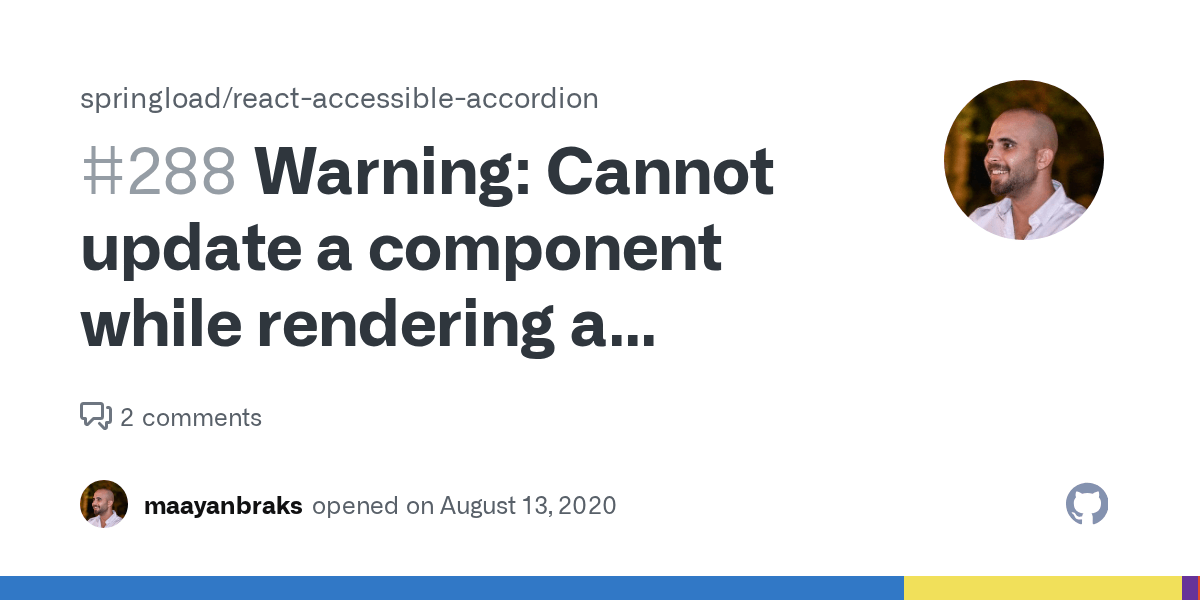 Warning Cannot update a component while rendering a different