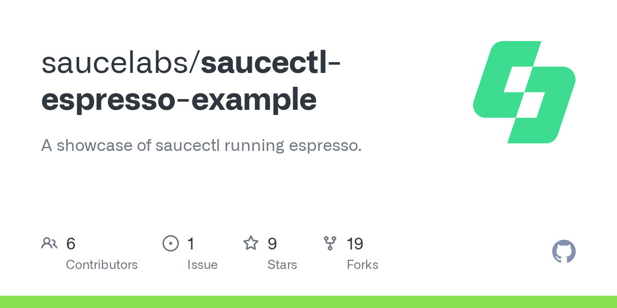 GitHub saucelabs/saucectlespressoexample A showcase of saucectl