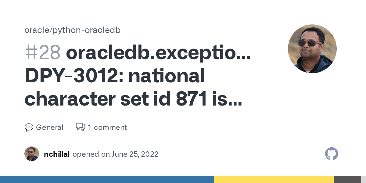 oracledb.exceptions.NotSupportedError DPY3012 national character set