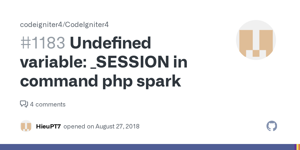 Undefined variable _SESSION in command php spark Â· Issue 1183