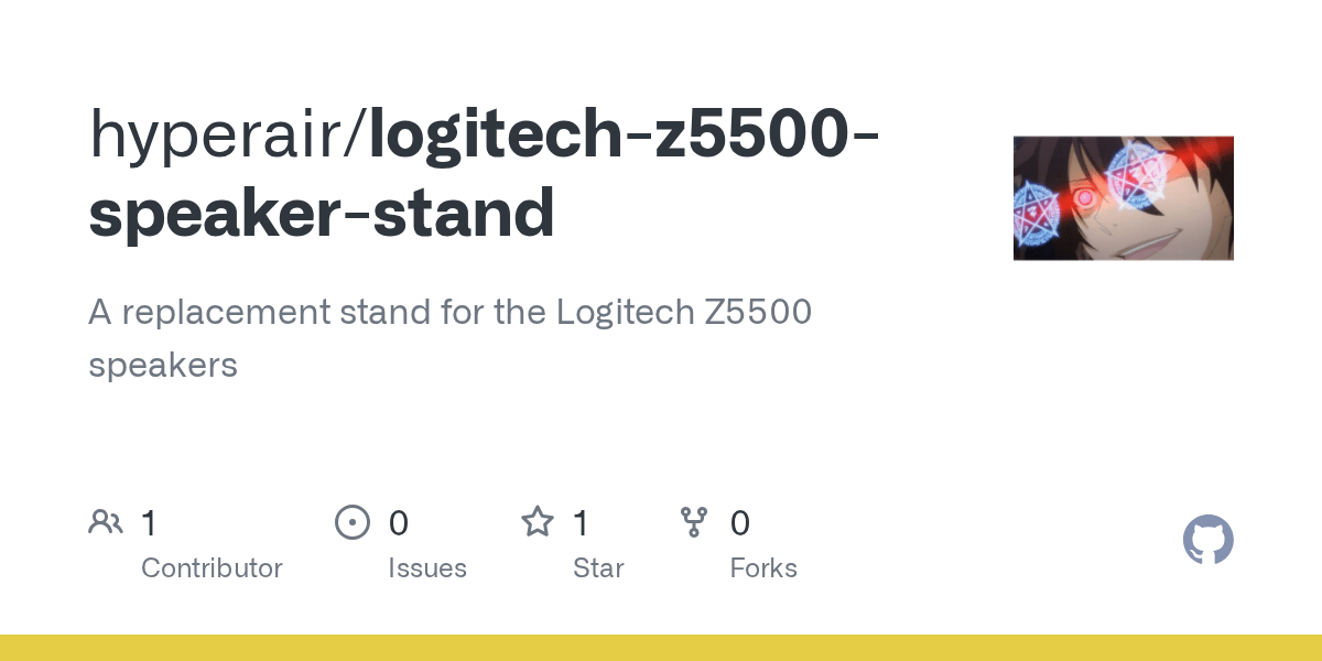 GitHub hyperair/logitechz5500speakerstand A replacement stand for