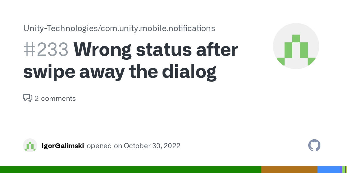 Wrong status after swipe away the dialog · Issue 233 · Unity