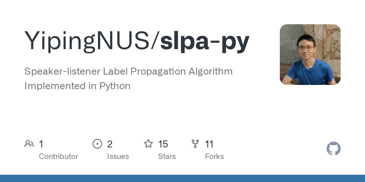 GitHub YipingNUS/slpapy Speakerlistener Label Propagation