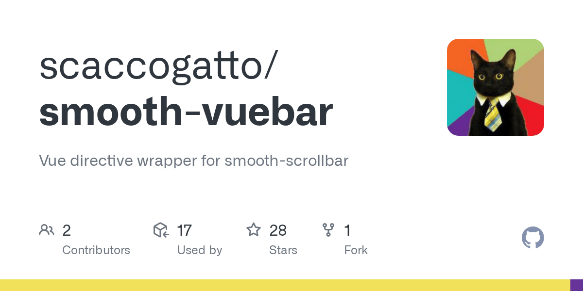 GitHub scaccogatto/smoothvuebar Vue directive wrapper for smooth