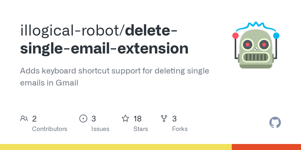 GitHub illogicalrobot/deletesingleemailextension Adds keyboard
