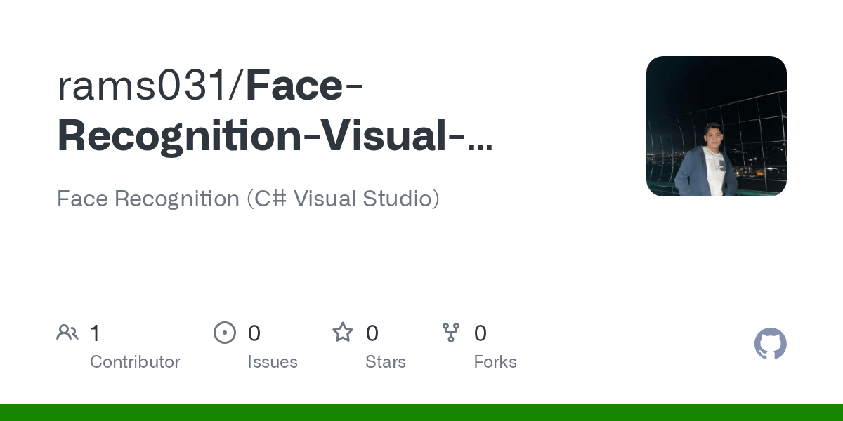 GitHub rams031/FaceRecognitionVisualStudio Face Recognition (C