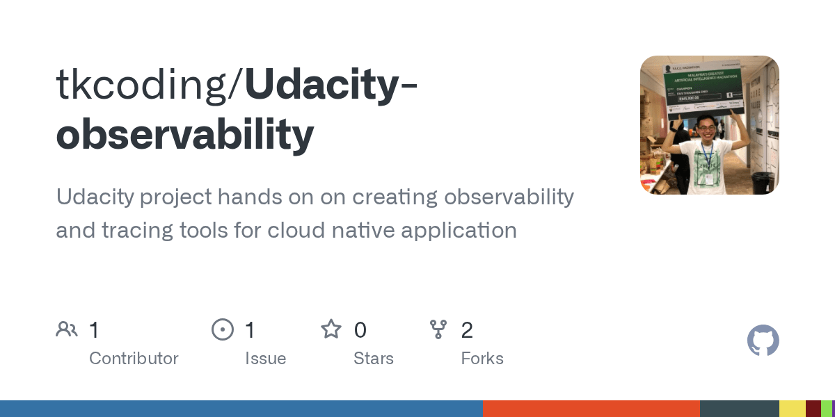 GitHub tkcoding/Udacityobservability Udacity project