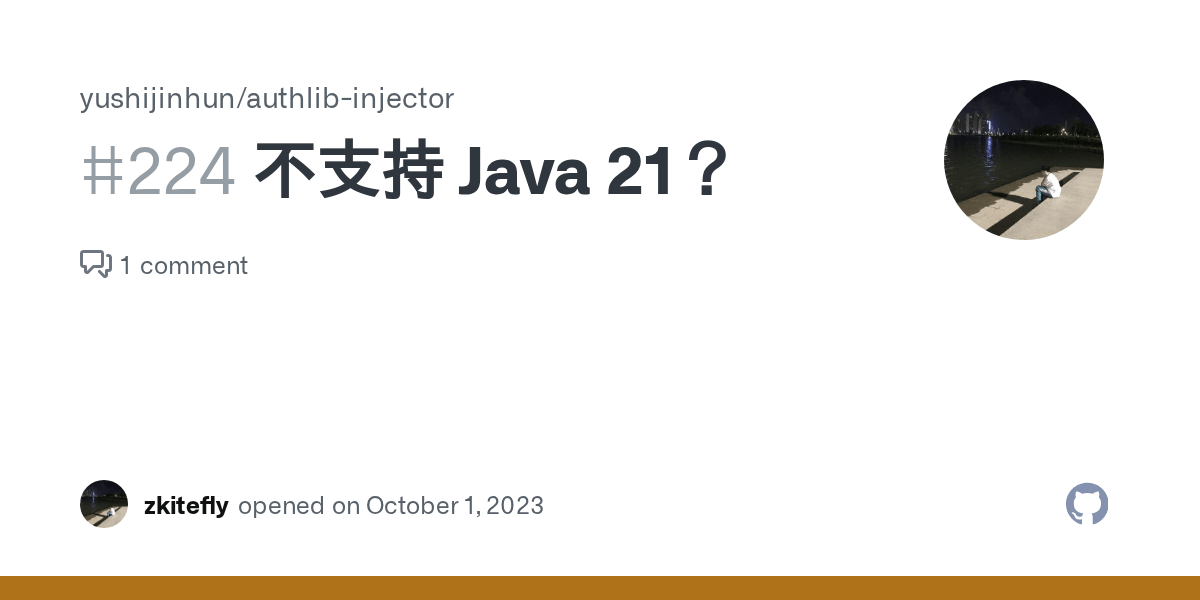 不支持 Java 21？ · Issue 224 · yushijinhun/authlibinjector · GitHub