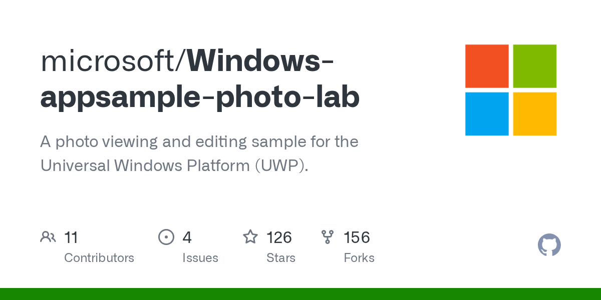 GitHub microsoft/Windowsappsamplephotolab A photo viewing and