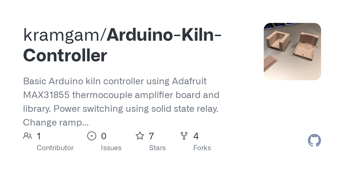 GitHub kramgam/ArduinoKilnController Basic Arduino kiln controller