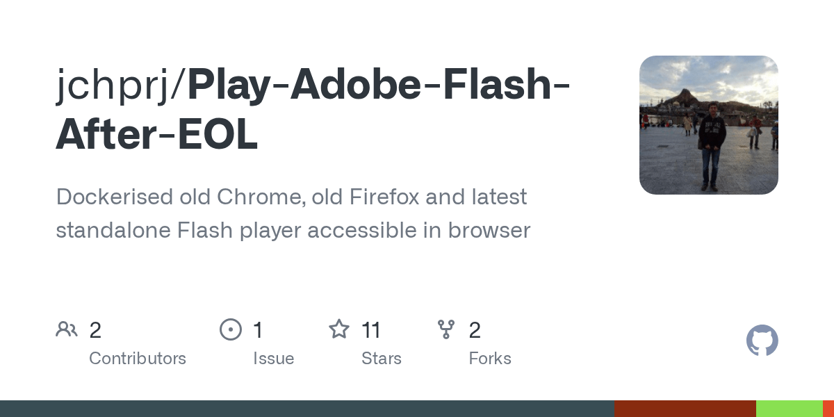 GitHub jchprj/PlayAdobeFlashAfterEOL Dockerised old Chrome, old